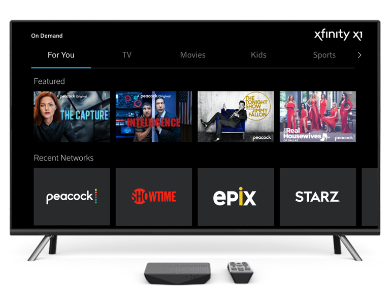 Xfinity X1 on TV